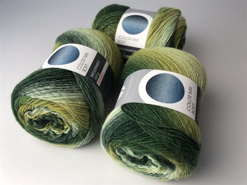 Meilenweit virgin wool / polyamid - color mix i skøn grøn